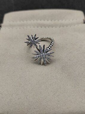 David Yurman Double Sunflower Diamond Ring
